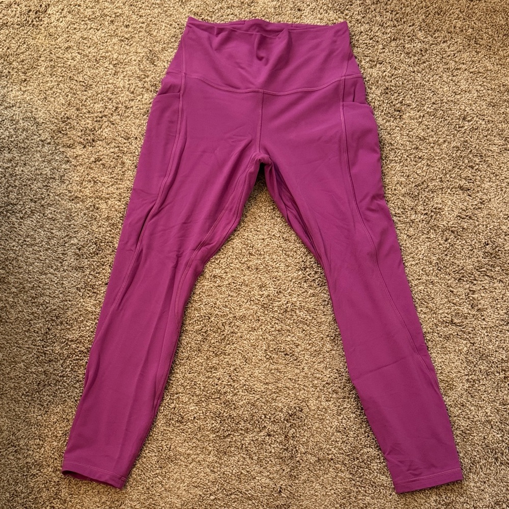 Lululemon Align with Pockets 25” Vivid Plum size 8